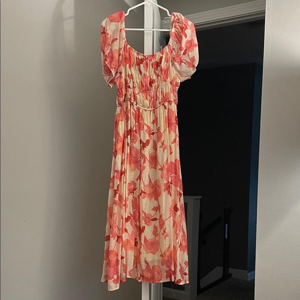 Pink floral maxi